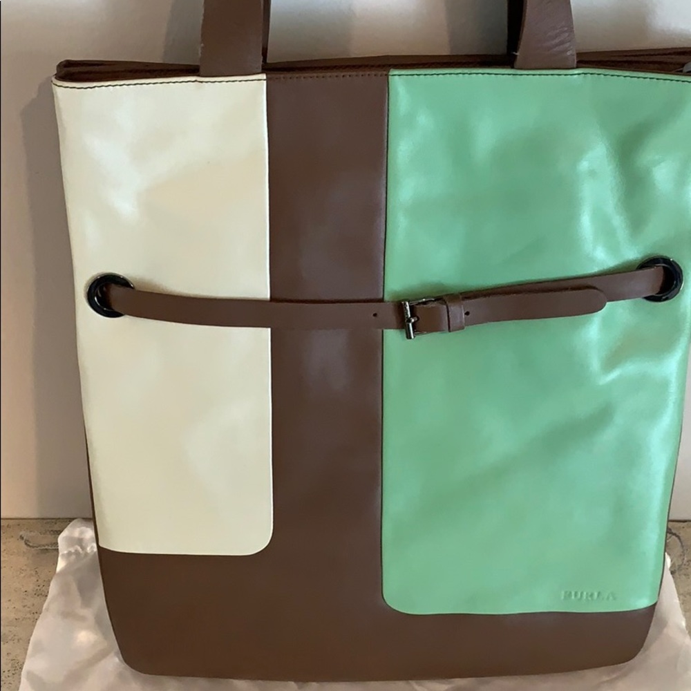 Vintage Colorblock Furla Tote Bag